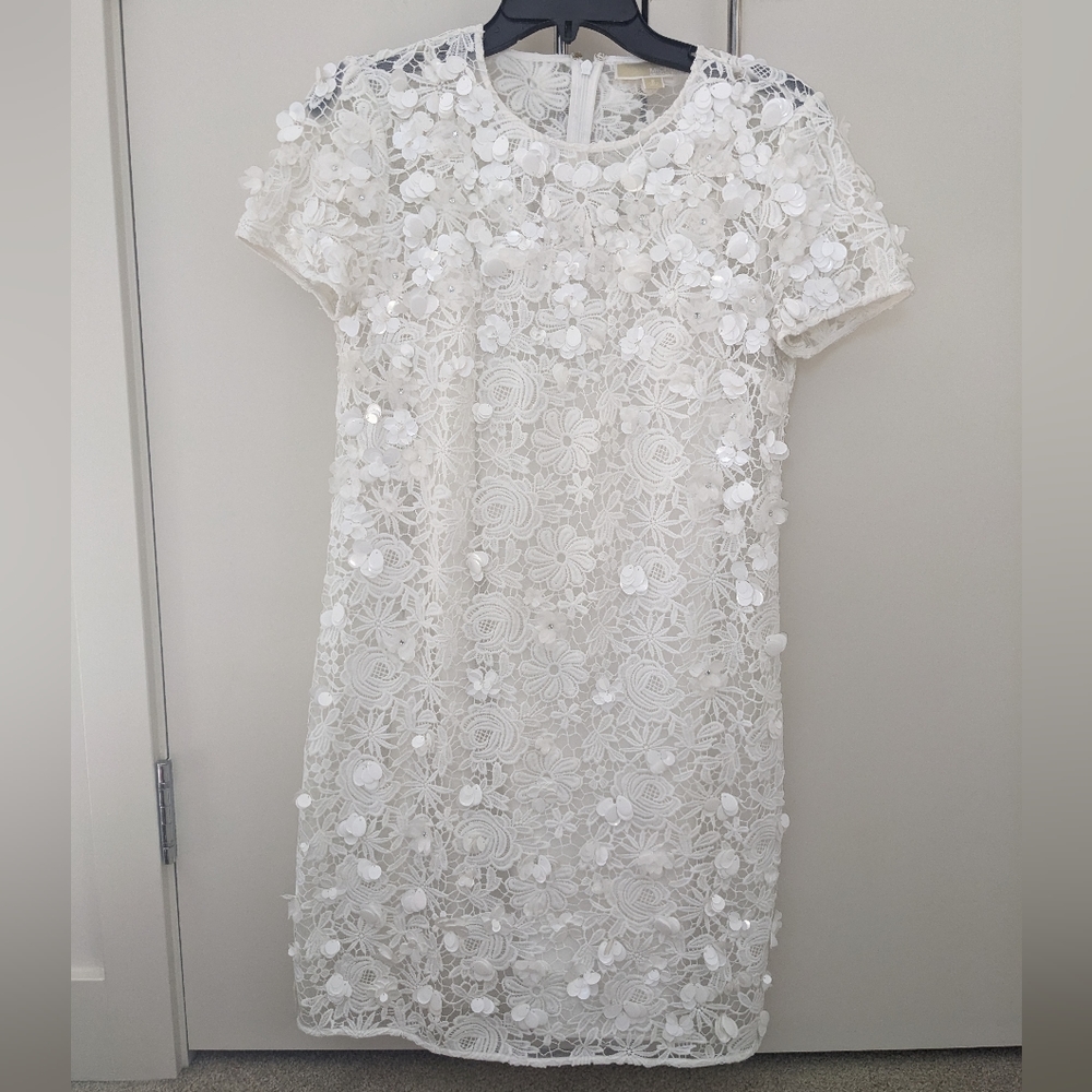 Michael Kors 3d flower lace dress, size small